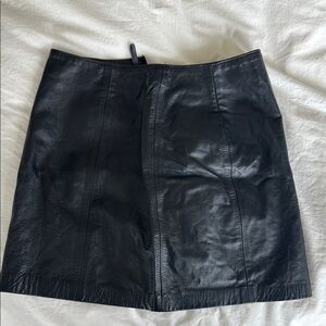 Black Leather Skirt
